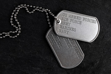 Old military dog tags