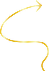Gold Simple thin arrow variation illustration
