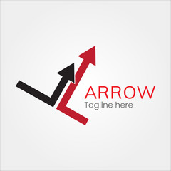 Arrow Forward UP Next logo Icon Template Abstract line design. - Vector