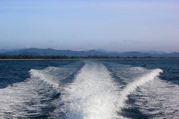 blue ocean wave in tropical sea of Thailand