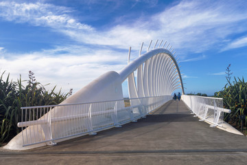 Te rewa rewa bridge in New Plymouth, New Zealand