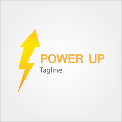 Arrow UP lightning Electric power logo, icons, template - vector eps 10