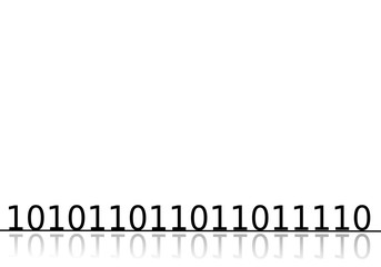 code 1010 with shadow on white background