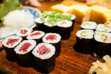 delicious japanese sushi