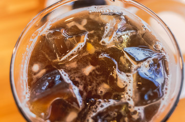 glasses of iced cold coffee