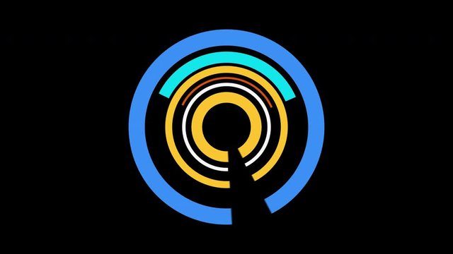 Abstract animation lens circle logo design object