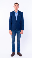 Full body shot of businessman in suit