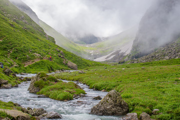 stream in the valley - himalayas