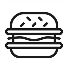 burger icon concept illustration with flat style