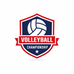 Obraz premium Volleyball logo vector