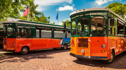 Historic Trolley Buses of Key West, Florida