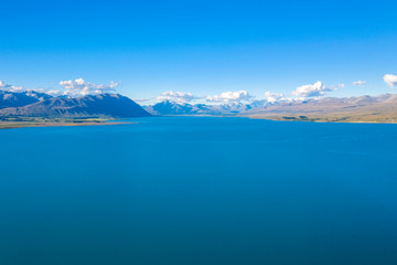 Landscape of lake Tekapo, New Zealand
