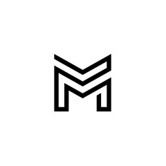 Letter M logo icon design template elements