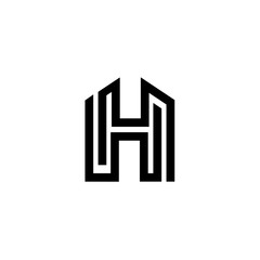 Letter H logo icon design template elements