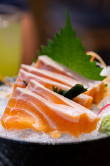 Japanese food is on the table