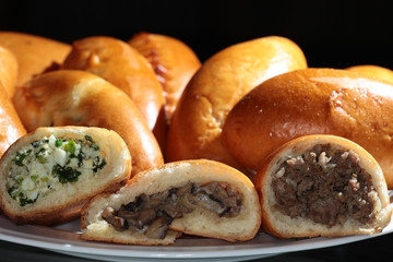 delicious homemade cakes with filling