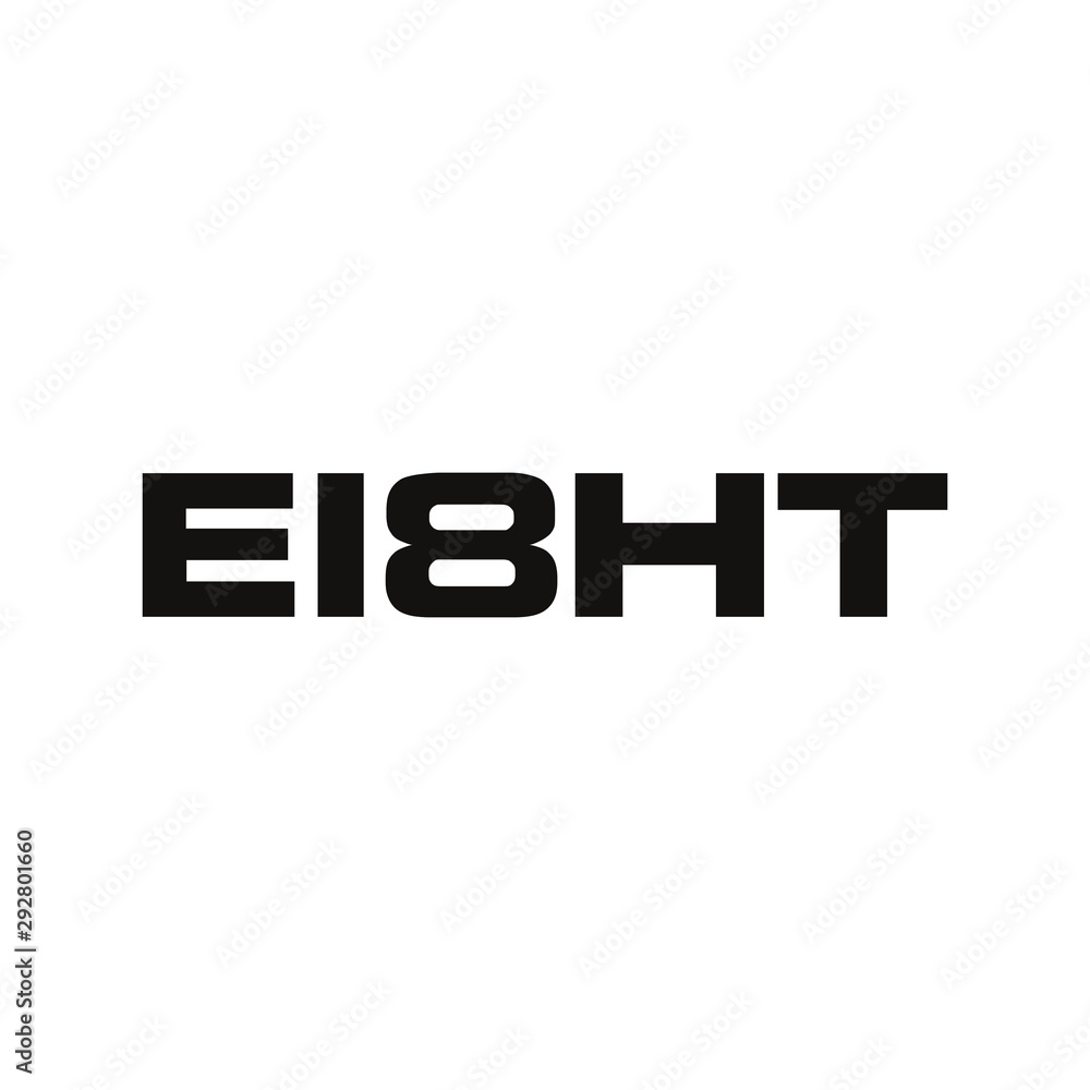 Wall mural eight logo. 8 symbol. icon vector illustration. eps 10.