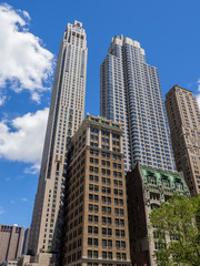 Fototapeta na wymiar New York, NY, USA. Views of skyscrapers and buildings. Modern and contemporary design