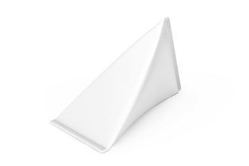 White Cardboard Triangle Box Cream, Juice or Milk Pack Mock Up. 3d Rendering