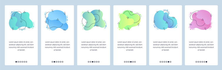 Website and mobile app onboarding screens vector template