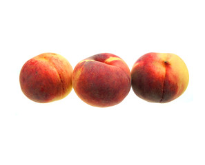 peach isolated on black background