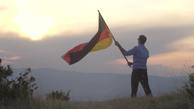 Patriot man with German flag