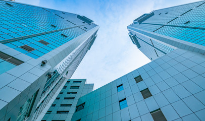 Fototapeta na wymiar High-rise buildings in downtown Chengdu, China