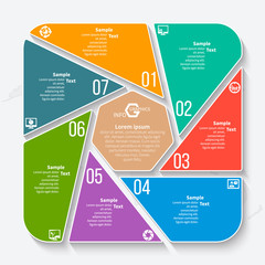 Abstract 3D Paper Infographics. Business template .Vector illustration