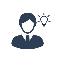 Businessman Brainstorming Icon