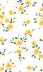 Pattern of the camellia which is beautiful with Japanese style,
