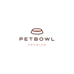 Obraz premium pet bowl logo vector icon illustration
