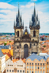 The Church of Mother of God before Tyn in Prague, Czech Republic.