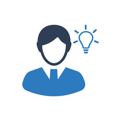 Businessman Brainstorming Icon