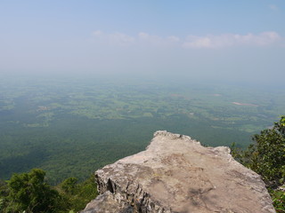 landscape with mountains and blue sky