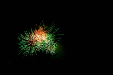 Beautiful firework display for celebration happy new year