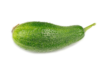 Green Cucumber Isolated on White Background
