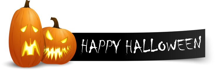 happy halloween greetings with pumpkins