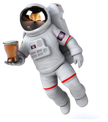 Fun astronaut - 3D Illustration