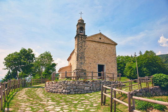 Old church in Asiago Plateau, Nothern Italy