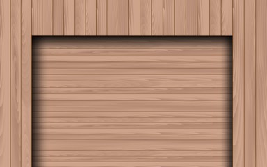 view of wooden garage at the house