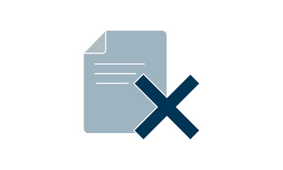 Obraz premium Delete document icon for removing files