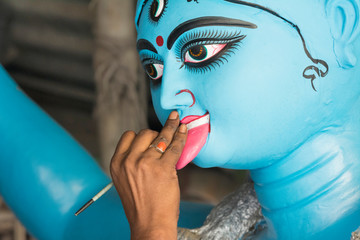 Kumartuli Idol maker, Kolkata, India