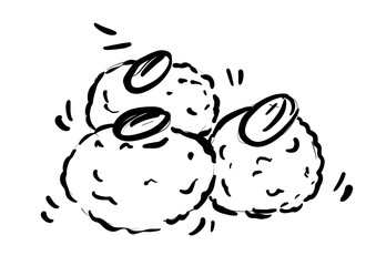 Candies icon line symbol. Isolated illustration of candies icon sign concept for your web site mobile app logo UI design. sweets