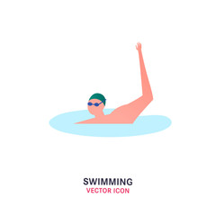 Vector swimming icon