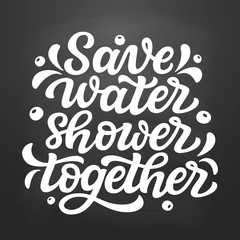Save water shower together poster