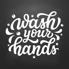 Wash your hands. Typography poster