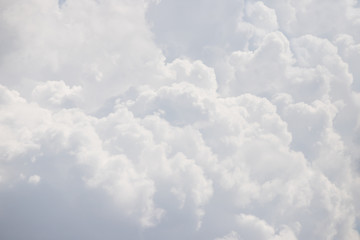 white cloud background and texture. grey sky on cloudy day.