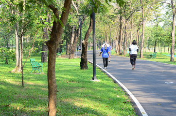 Wachirabenchatat Public Park Bangkok Thailand