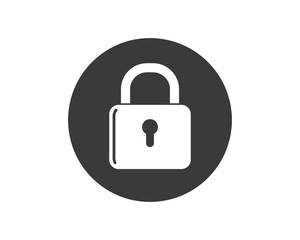 lock icon logo vector template