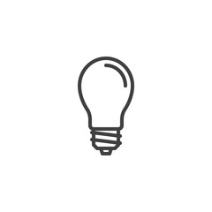 Light bulb line icon. linear style sign for mobile concept and web design. Energy saving lamp outline vector icon. Symbol, logo illustration. Vector graphics